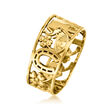 14kt Yellow Gold Good Luck Ring