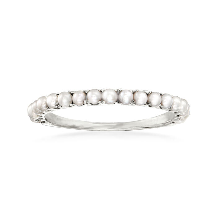 1.5-2mm Cultured Pearl Ring in 14kt White Gold