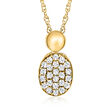 .10 ct. t.w. Diamond Cluster Pendant Necklace in 14kt Yellow Gold