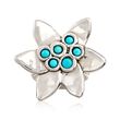 Sterling Silver and Turquoise Flower Ring