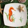 Abbiamo Tutto &quot;Seahorse&quot; Large Ceramic Square Plate from Italy