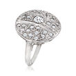 C. 1980 Vintage .70 ct. t.w. Pave Diamond Ring in 14kt White Gold