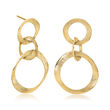 14kt Yellow Gold Three-Circle Drop Earrings