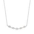 .12 ct. t.w. Diamond Marquise-Shaped Station Necklace in 14kt White Gold
