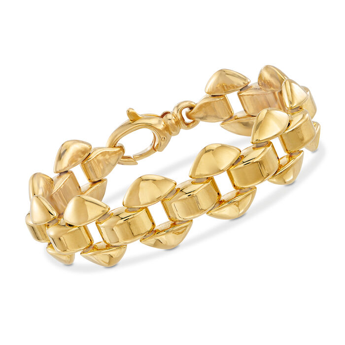 Italian Andiamo 14kt Yellow Gold Triangle Bracelet