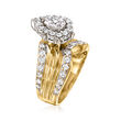 C. 1980 Vintage 1.55 ct. t.w. Diamond Ring in 14kt Yellow Gold