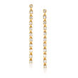 .62 ct. t.w. Diamond Linear Drop Earrings in 18kt Gold Over Sterling