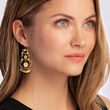 C. 1970 Vintage 1.00 ct. t.w. Diamond Chandelier Earrings in 18kt Yellow Gold
