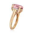 7.90 Carat Pink Tourmaline and .12 ct. t.w. Diamond Ring in 18kt Yellow Gold