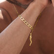 Men's 10kt Yellow Gold Modified Curb-Link Bracelet