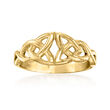 C. 1980 Vintage 10kt Yellow Gold Celtic Knot Ring