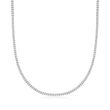5.50 ct. t.w. CZ Tennis Necklace in Sterling Silver
