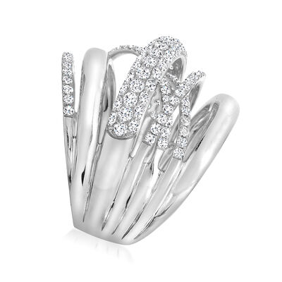 2.50 ct. t.w. Diamond Highway Ring in 14kt White Gold