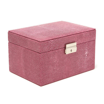 Brouk & Co. &quot;Aiden&quot; Pink Shagreen Faux Leather Jewelry Box