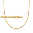 2.6mm 14kt Yellow Gold Rope-Chain Necklace