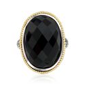 Andrea Candela Black Onyx Doublet Ring in Two-Tone Ring #771769