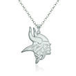Sterling Silver NFL Minnesota Vikings Pendant Necklace. 18&quot;