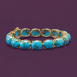 Turquoise Bracelet in 18kt Gold Over Sterling