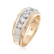 Men's 1.00 ct. t.w. Diamond Wedding Ring in 14kt Two-Tone Gold
