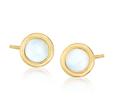 Floating Opal Drop Earrings in 14kt Yellow Gold | Ross-Simons