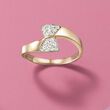.21 ct. t.w. Diamond Geometric Bypass Ring in 14kt Yellow Gold