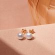 6-7mm Cultured Button Pearl Stud Earrings in 14kt Yellow Gold