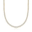 5.00 ct. t.w. Diamond Graduated Tennis Necklace in 18kt Gold Over Sterling