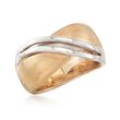 14kt Two-Tone Gold Sash Ring