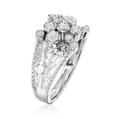 .10 ct. t.w. Diamond Bubble Ring in Sterling Silver