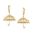 .15 ct. t.w. Diamond Umbrella Drop Earrings in 18kt Gold Over Sterling