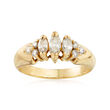 C. 1990 Vintage .60 ct. t.w. Diamond Ring in 14kt Yellow Gold