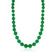7-14mm Jade Bead Graduated Necklace with 14kt Yellow Gold