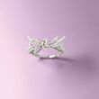 .13 ct. t.w. Diamond Bow Ring in Sterling Silver