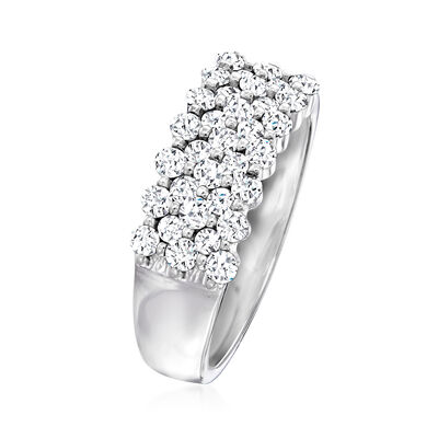 1.00 ct. t.w. Pave Diamond Ring in Sterling Silver