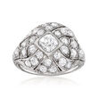 C. 1930 Vintage 3.60 ct. t.w. Diamond Ring in Platinum