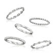 Sterling Silver Jewelry Set: Five Stackable Rings