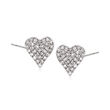 .20 ct. t.w. Diamond Heart Earrings in 14kt White Gold