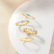 .20 ct. t.w. Diamond Link Ring in 18kt Gold Over Sterling Silver