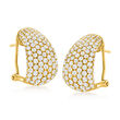 3.00 ct. t.w. Pave Diamond Earrings in 14kt Yellow Gold