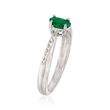 .50 Carat Emerald Ring with Diamond Accents in Sterling Silver