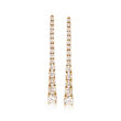 .32 ct. t.w. Diamond Triangle Drop Earrings in 14kt Yellow Gold 