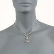 5.70 ct. t.w. Citrine and .78 ct. t.w. Diamond Pendant Necklace in 18kt White Gold  16-inch
