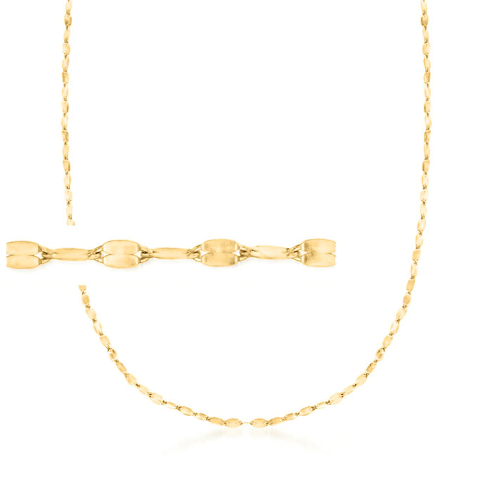 Italian 1.5mm 14kt Yellow Gold Adjustable Slider Lumachina Chain Necklace