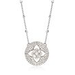 .47 ct. t.w. Diamond Floral Necklace in 14kt White Gold