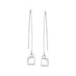Zina Sterling Silver &quot;Contemporary&quot; Small Cube Drop Earrings