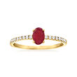 .70 Carat Ruby and .15 ct. t.w. Diamond Ring in 14kt Yellow Gold