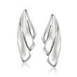 Italian Sterling Silver Tiered Hoop Earrings