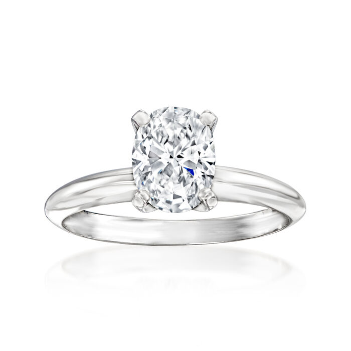 1.21 Carat Certified Diamond Solitaire Ring in 14kt White Gold