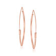 Italian 14kt Rose Gold Marquise-Shaped Hoop Earrings
