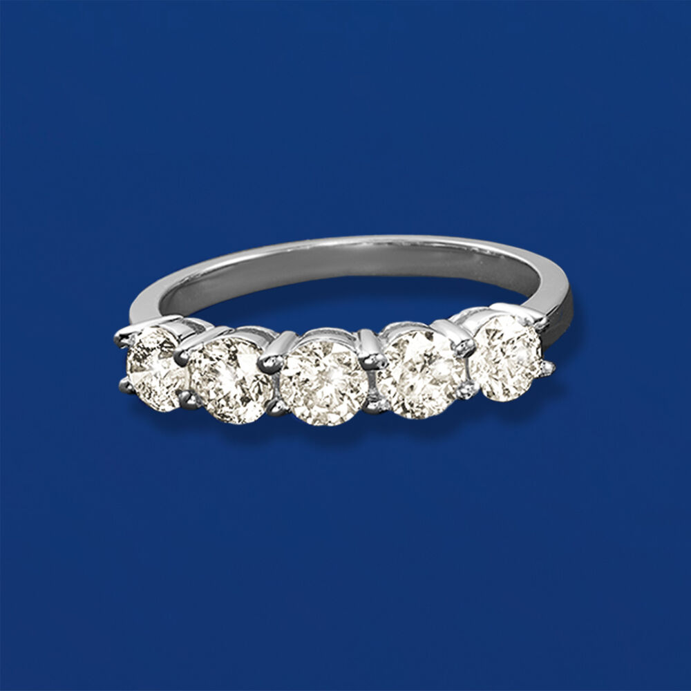1.50 ct. t.w. Diamond Five-Stone Ring in 14kt White Gold | Ross-Simons
